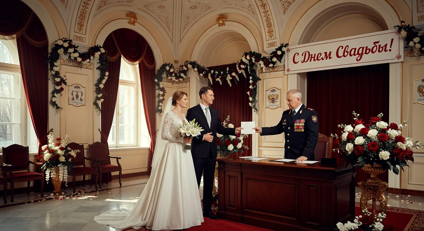 Свадебная церемония в ЗАГСе